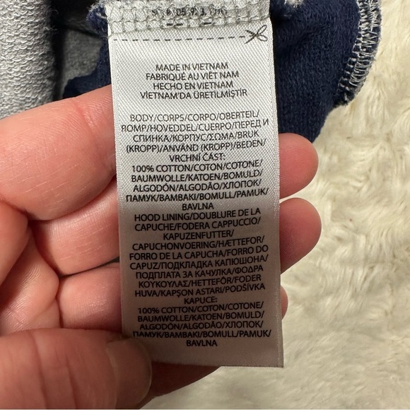 Polo Ralph Lauren Colour-Block Spa Terry Hoodie Grey & Multicoloured Size 7 - Picture 9 of 16